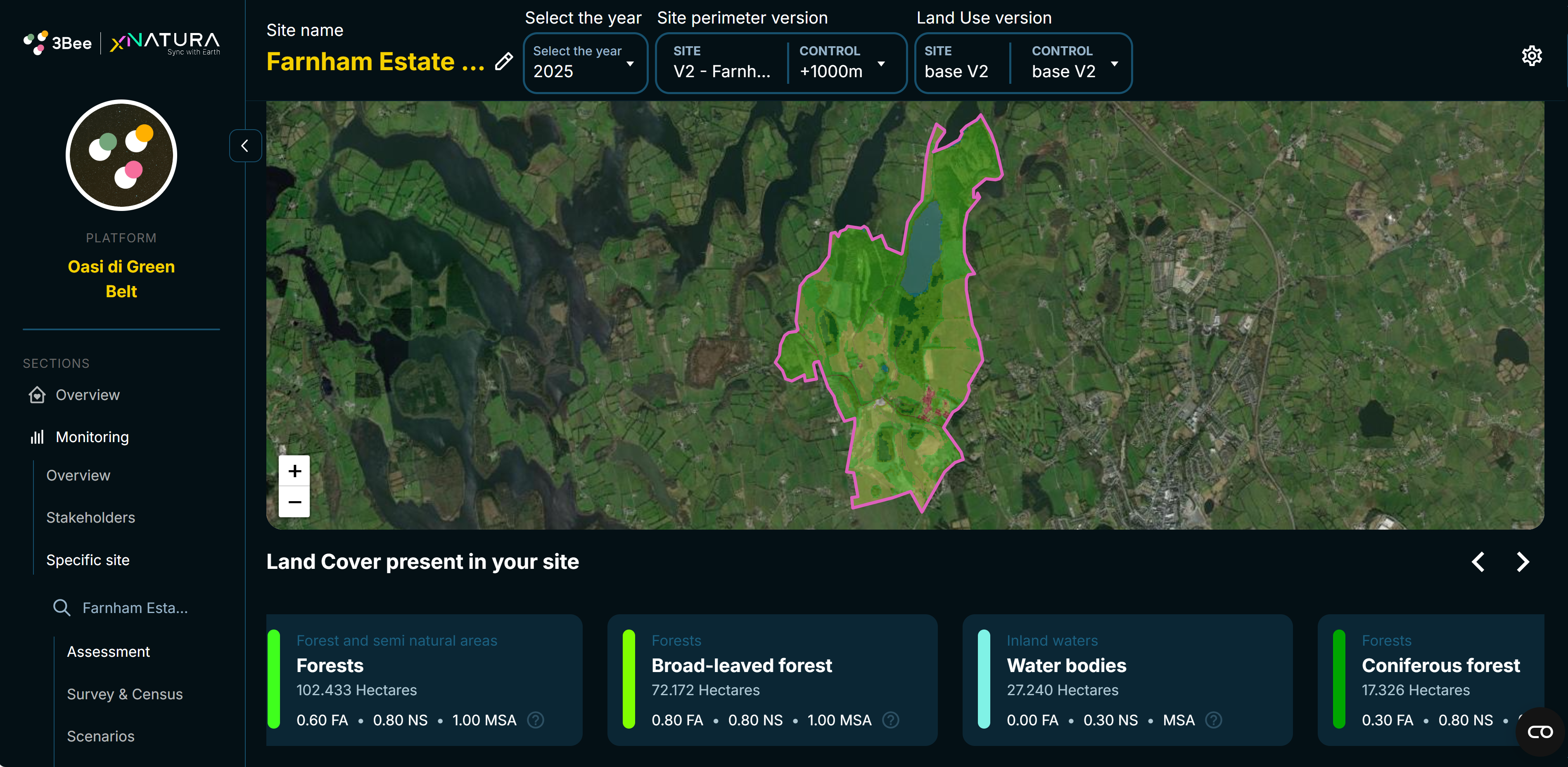 Green Belt interactive nature page